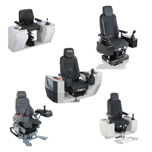 Jeřábová křesla, ovládací křesla a stanoviště obsluhy, výrobce Gessmann GmbH, dodavatel RIA control a.s.