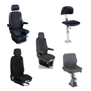 Sedáky pro jeřábová křesla a ovládací stanoviště, dodavatel RIA control a.s.