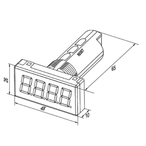 Rozměry Zobrazovače smyčky 4-20 mA typ ITP11-G, výrobce Akytec GmbH, dodavatel RIA control a.s.