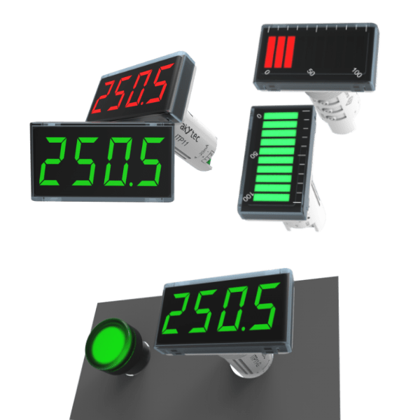 Zobrazovače UI smyčky, montážní otvor 22,5mm, výrobce AKYTEC GmbH, dodavatel RIA control a.s.